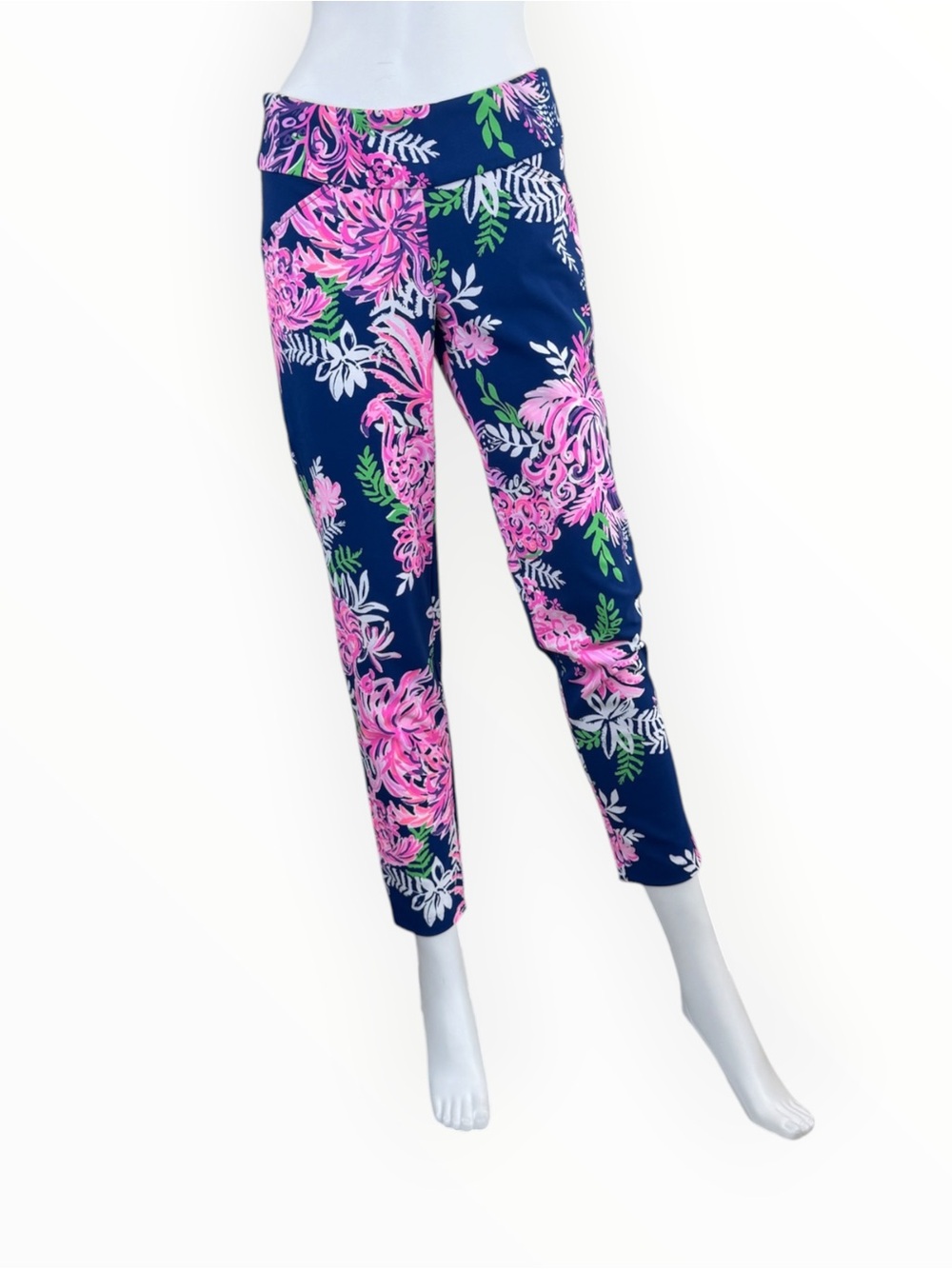 Lilly Pulitzer Luxletic Corso Ruffle Your Tailfeathers Golf Pants Size 6 M1009